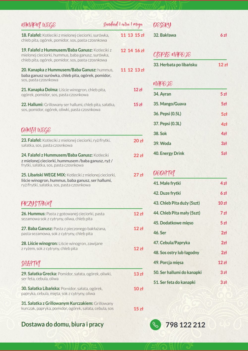 Menu Stargard Mezban